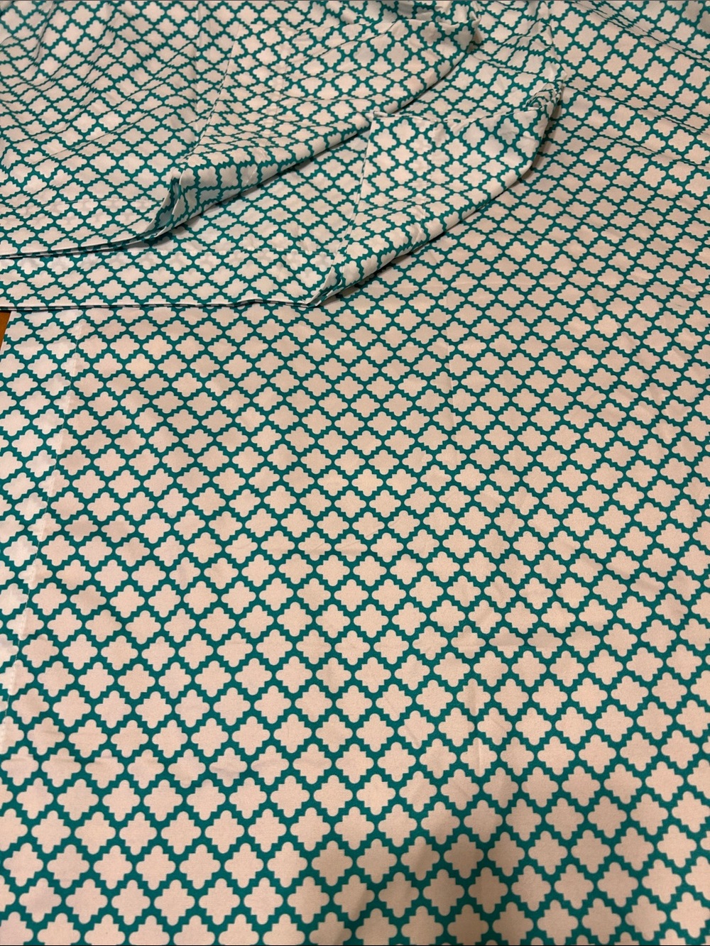 jcpenney Teal and White Geometric Sheet set